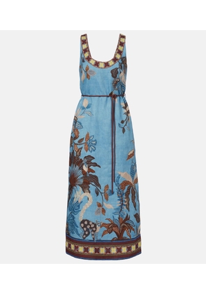 Alemais Georgie printed linen midi dress