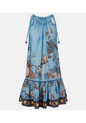 Alemais Georgie printed ramie minidress