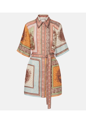Alemais Alberta printed linen shirt dress