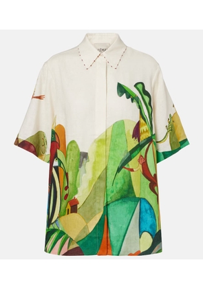 Alemais x Mokshini linen bowling shirt