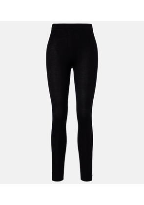 Saint Laurent Wool, cashmere, and silk leggings