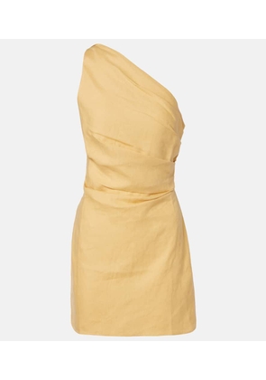 Faithfull Simona one-shoulder linen minidress