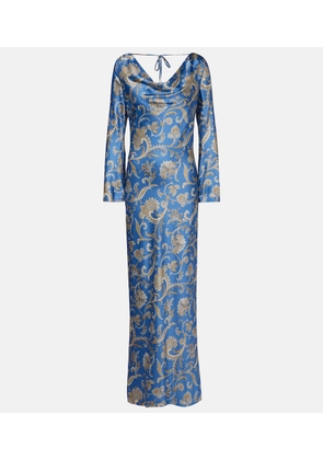 Veronica Beard Ember printed silk-blend maxi dress