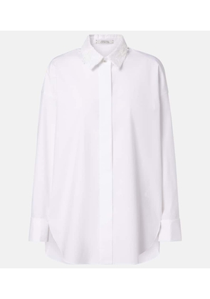 Dorothee Schumacher Embroidered cotton-blend poplin shirt