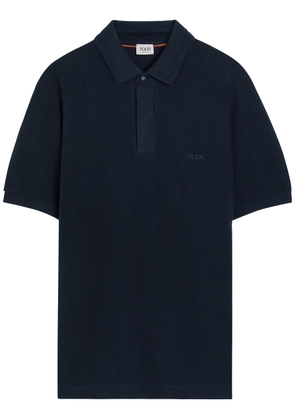 Tods Logo-embroidered Piqué Cotton Polo Shirt - Blue - L
