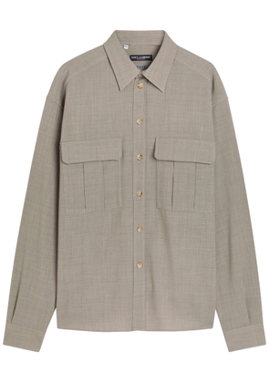 Dolce & Gabbana Wool Shirt - Beige - 39 (C15.5 / M)