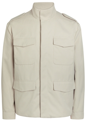 Tods High-neck Woven Jacket - Off White - S