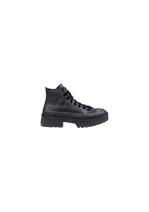 Converse Black Leather Ankle Boots - EU37/US7