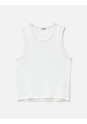 Scoop-neck Ribbed Sleeveless