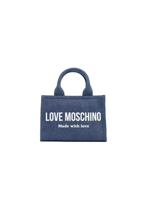 Love Moschino Blue Cotton Handbag