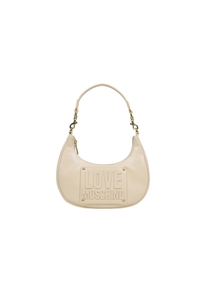 Love Moschino Cream Polyethylene Handbag