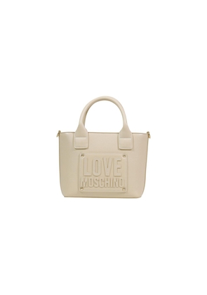 Love Moschino Cream Polyethylene Handbag