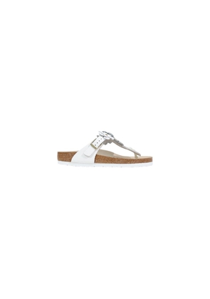 Birkenstock White Leather Flat Sandals - EU36/US6