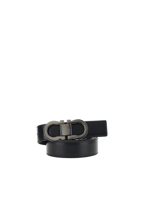 Ferragamo Black Calf Leather Bos Taurus Regular Belt - 100 cm / 40 Inches