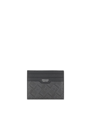 Ferragamo Gray Calf Leather Bos Taurus Wallet