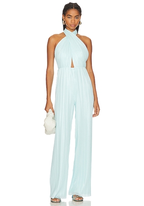 Amanda Uprichard Rivera Jumpsuit in Baby Blue. Size S. Also in XS.