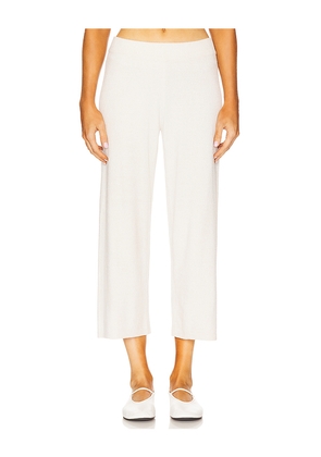 Barefoot Dreams CozyChic Ulra Light Side Stripe Crop Pant in Ivory. Size L. Also in XL.