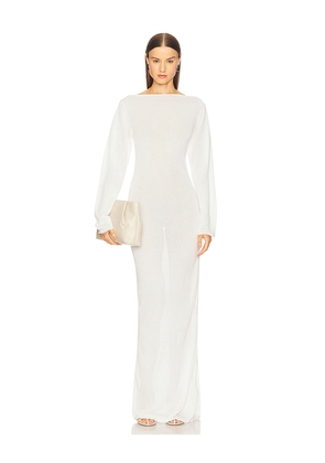 EAVES x Coco Wister Long Sleeve Maxi Dress in Ivory. Size L. Also in M, XS.