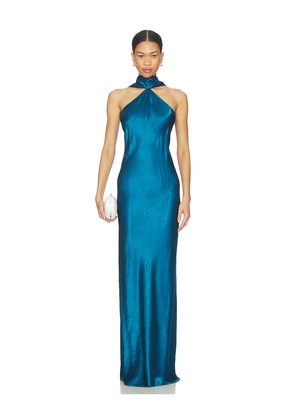Amanda Uprichard Ashton Maxi Dress in Green. Size L. Also in M, S, XL, XS.