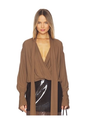 Blumarine Marocaine Top in Brown. Size 38. Also in 36, 40, 42.