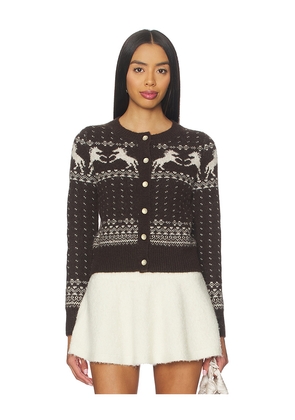 HEARTLOOM Esti Cardigan in Brown. Size L. Also in S, XS.