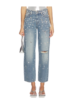 SIMKHAI Zealand Embellished Pant in Blue. Size 24. Also in 25, 26, 27, 28, 29.