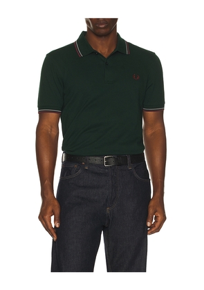 Fred Perry Twin Tipped Polo Shirt in Green. Size L. Also in M, S, XL/1X.