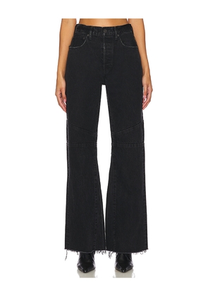 Moussy Vintage Angeline Switching Flare Jeans in Black. Size 30. Also in 32.