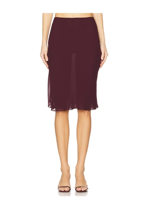 Lovers and Friends Mischa Midi Skirt in Wine. Size M. Also in XL.