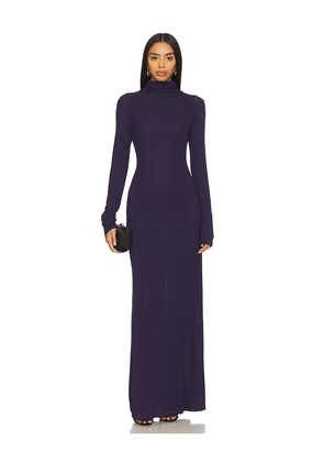 Rag & Bone Elsa Lurex Turtleneck Maxi Dress in Navy. Size S. Also in XS.