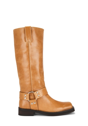 Tony Bianco Biker Boot in Cognac. Size 10. Also in 5, 6, 7, 8, 9.