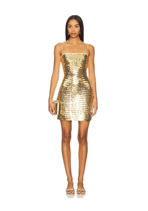 Runaway The Label Kerrie Sequin Mini Dress in Metallic Gold. Size M. Also in S, XS.