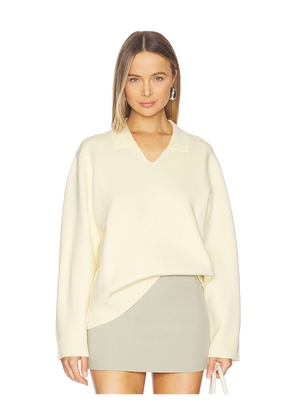 SAMSOE SAMSOE Saanne Polo Sweater in Yellow. Size L. Also in M, S, XS.