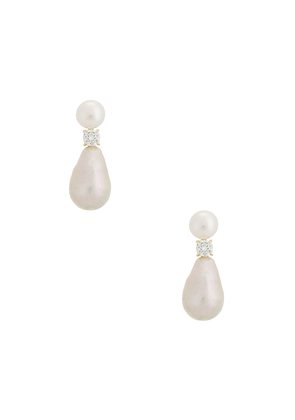 SHASHI Josephine Earring in White.