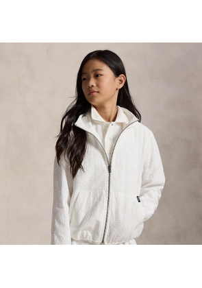 Eyelet Cotton Hooded Jacket