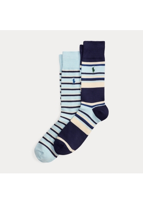 Striped Cotton-Blend Trouser Sock 2-Pack