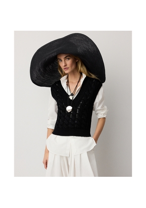 Cable-Knit Cotton-Silk Sleeveless Jumper