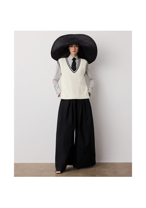 Vannesa Poplin Wide-Leg Trousers