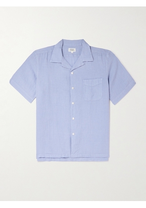 Hartford - Palmito Mc Pat Convertible-Collar Linen Shirt - Men - Blue - S