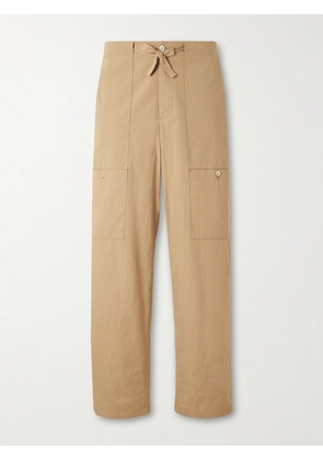 Jil Sander - Straight-Leg Cotton Drawstring Cargo Trousers - Men - Neutrals - IT 44