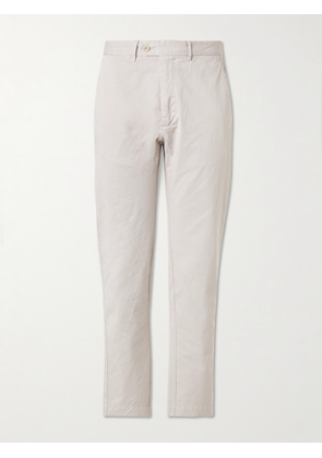 Hartford - Taylor Straight-Leg Cotton-Gabardine Trousers - Men - Neutrals - IT 46