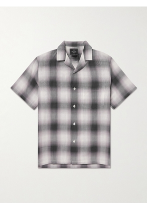 Portuguese Flannel - Smogy Convertible-Collar Checked Cotton Shirt - Men - Black - XS