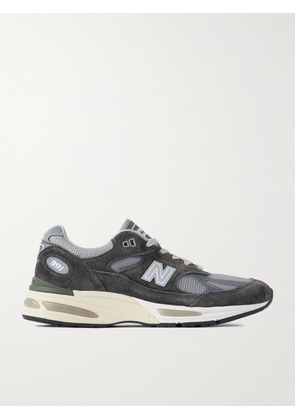 New Balance - 991 Suede, Nubuck and Mesh Sneakers - Men - Gray - UK 6