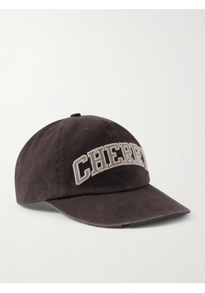 Cherry Los Angeles - Logo-Appliquéd Cotton-Twill Baseball Cap - Men - Brown