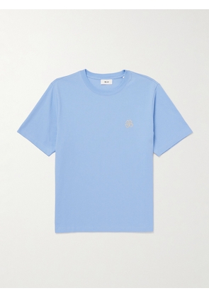 NN07 - Jett 30026 Logo-Embroidered Organic Cotton-Jersey T-shirt - Men - Blue - S