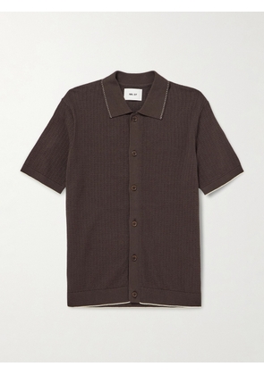 NN07 - Nalo 60039 Open-Knit Cotton Shirt - Men - Brown - S