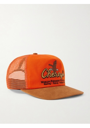 Cherry Los Angeles - Outfitter Embroidered Twill and Mesh Trucker Cap - Men - Orange
