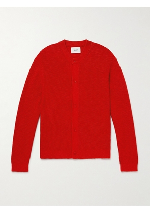 NN07 - Jasper 60028 Ribbed Organic Cotton Cardigan - Men - Red - S