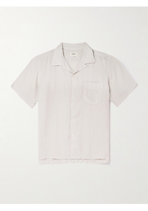 Hartford - Palmito Mc Pat Convertible-Collar Linen Shirt - Men - Neutrals - S