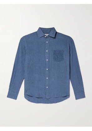 Hartford - Paul Pat Linen Shirt - Men - Blue - S
